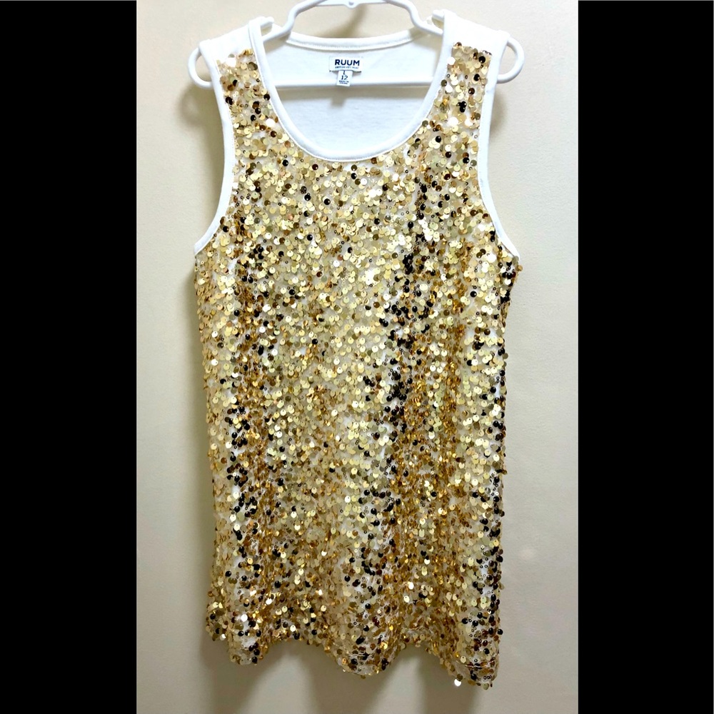 Girls RUUM sequin Tank/Tunic size L/12